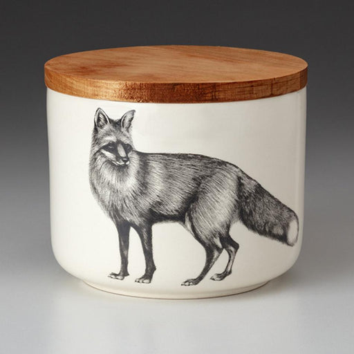 Standing Fox Small Canister by Laura Zindel