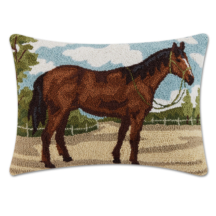 Bluegrass Bay - Equestrian Hooked Pillow