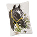 Horse Summer Munch Hooked Equestrian Accent Pillow