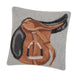 English Hunt Saddle Hooked Accent Pillow