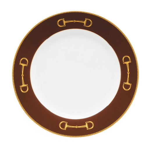 Cheval Chestnut Brown Dinner Plate 10 5/8" - Julie Wear Equestrian Tableware