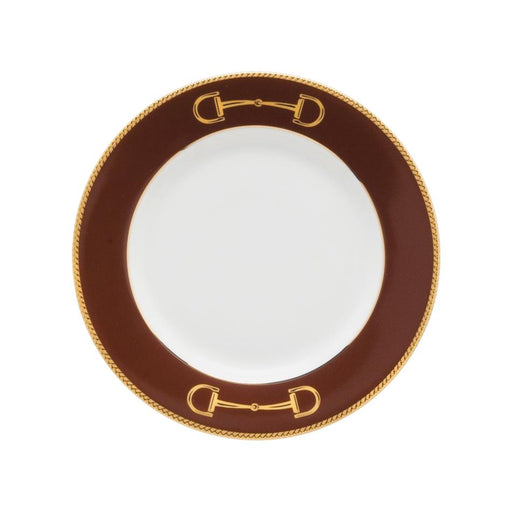 Cheval Chestnut Brown Bread Plate 6.5" - Julie Wear Equestrian Tableware
