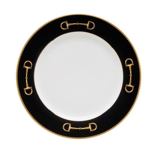 Cheval Black Luncheon Plate 9" - Julie Wear Equestrian Tableware