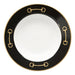 Cheval Black Rim Soup Bowl - Julie Wear Equestrian Tableware