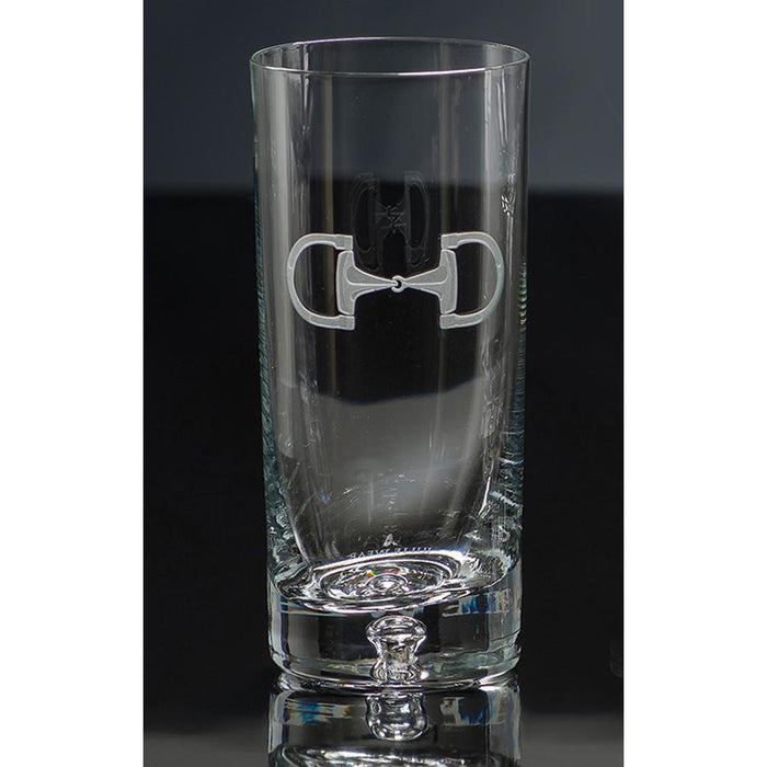 Cheval Etched Crystal Equestrian High Ball Glasses (set of 4)