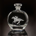 Racehorse Etched Crystal Round Decanter
