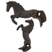 Rearing Horse Pull Rustic Bronze - Left
