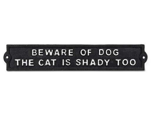Beware of Dog Cast Iron Sign