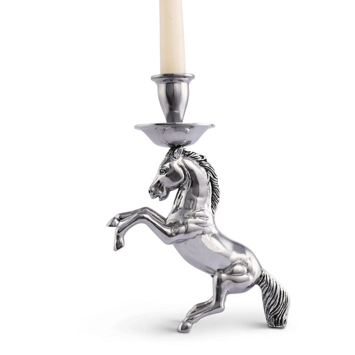 Arthur Court Rearing Horse Candlestick