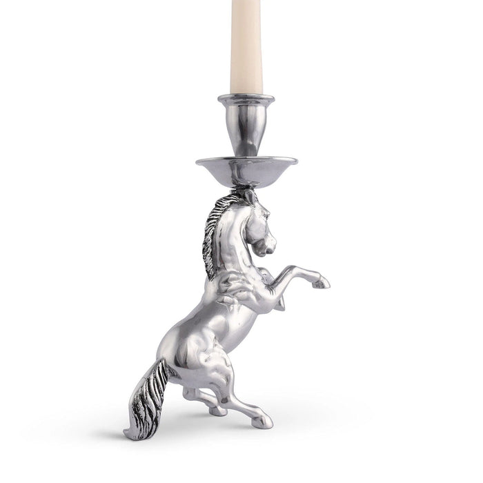 Arthur Court Rearing Horse Candlestick