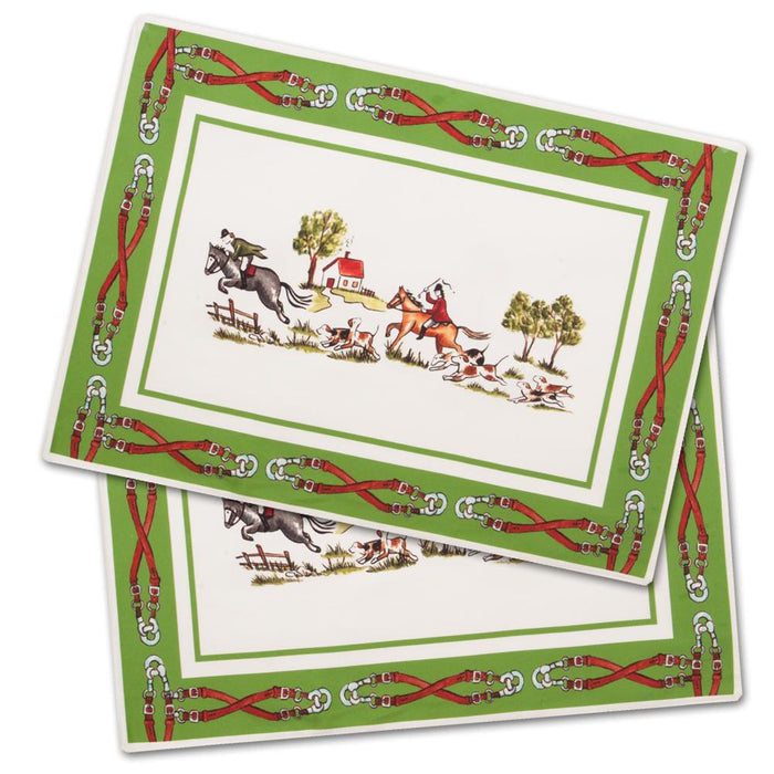 The Chase Foxhunting Cotton Placemats (set of 2)