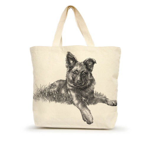German Shepherd Large Canvas Tote by Eric & Christopher