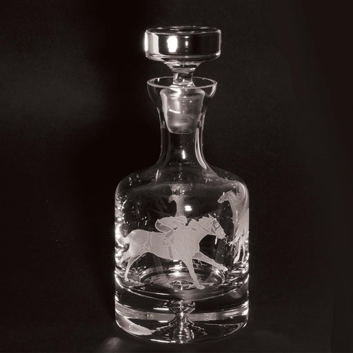 Racehorse Etched Crystal Decanter