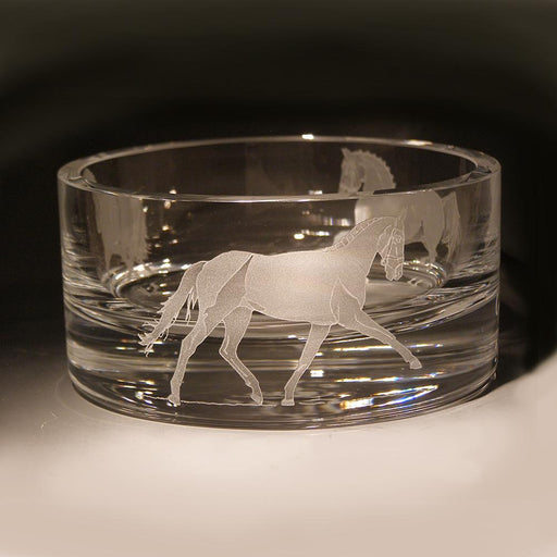 Full Circle Dressage Etched Crystal Small Bowl