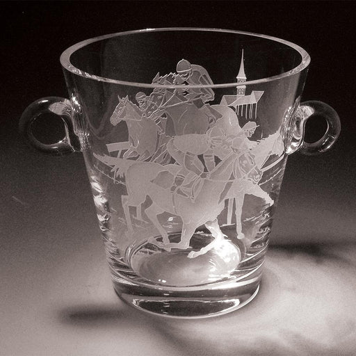 Clubhouse Turn Etched Crystal Ice Bucket
