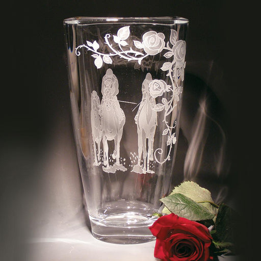 Rearing Horse Etched Crystal Wine Glasses (set of 4) — Horse and Hound  Gallery