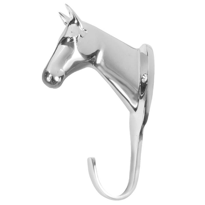 Large Horse Head Hook - Chrome — Horse and Hound Gallery