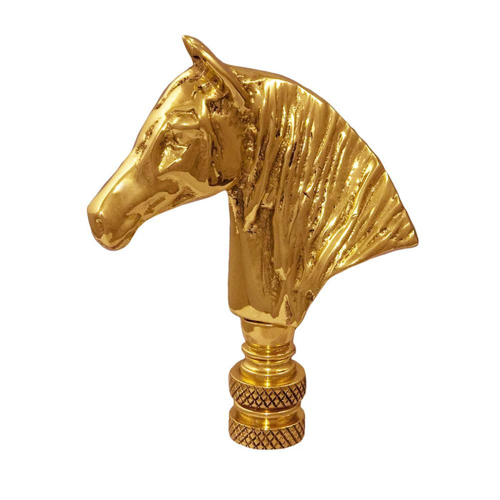 Horse Lamp Finial - Brass