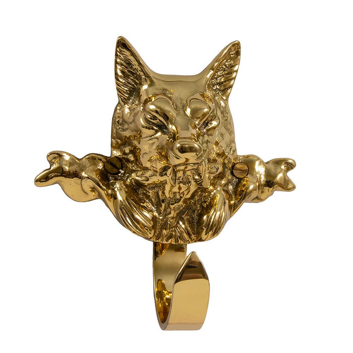 Decorative Fox Hook - Brass