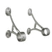 Equestrian Blanket Bar Brackets - Chrome