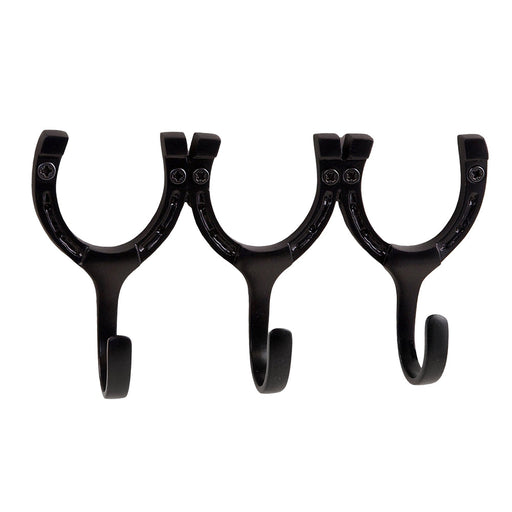 Horseshoe Hook Triple - Black