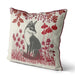 Country Lane Fox Pillow Sitting - Ruby Red 24" x 24"