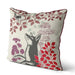 Country Lane Fox Pillow Visiting - Ruby Red 18"x18"