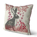 Country Lane Hare Pillow Sitting - Ruby Red 18"x18"