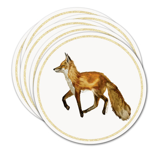 American Red Fox Paper Coasters - Pkg 8