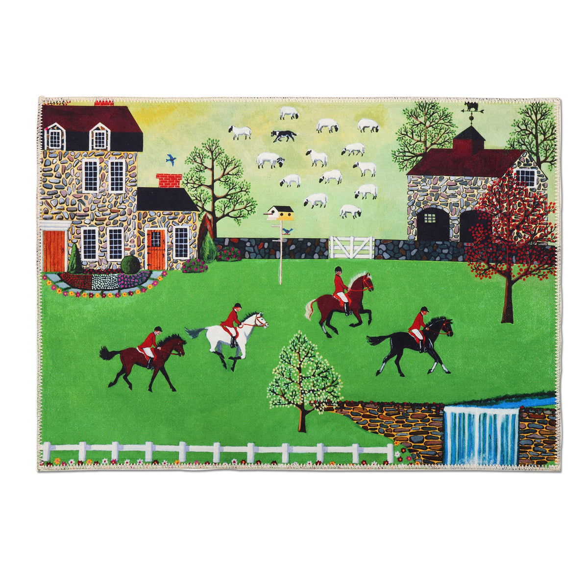 Homestead Foxhunt Equestrian Floor Mat — Horse and Hound Gallery
