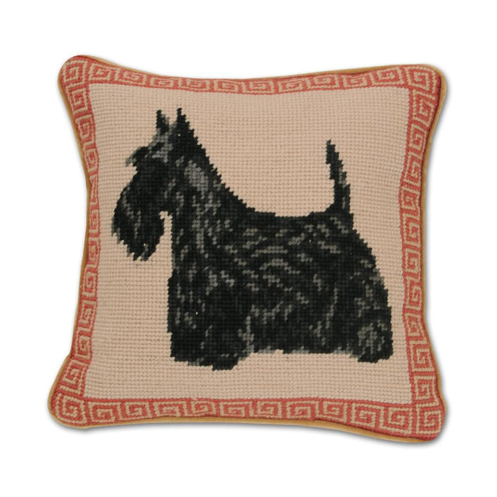 Scottish Terrier Needlepoint Dog Pillow