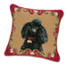 Black Poodle Needlepoint Dog Pillow