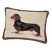 Dachshund Black & Tan Needlepoint Dog Pillow
