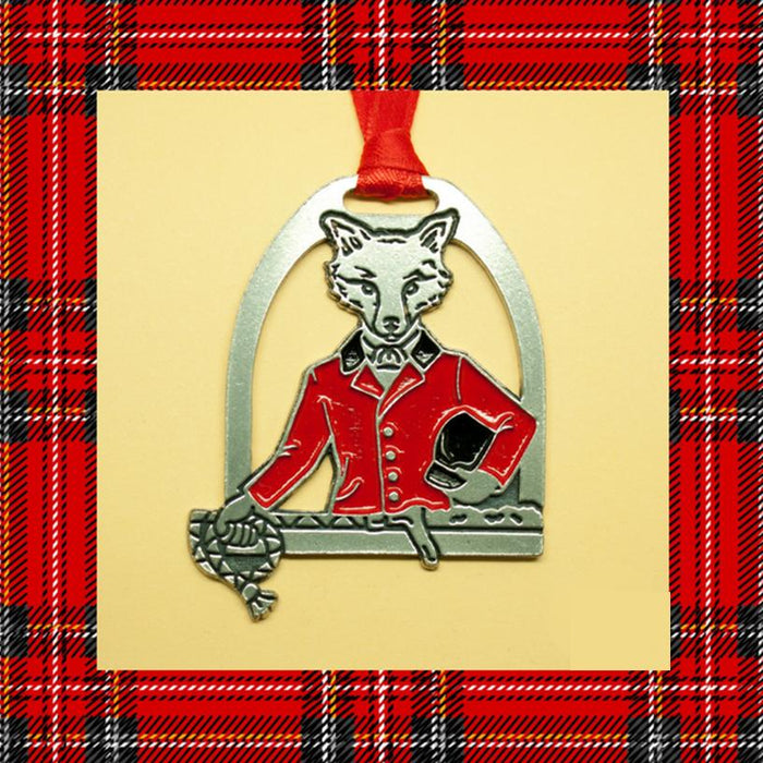 Snooty Fox in Stirrup Pewter Ornament