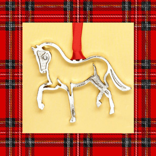 Dressage Horse Silhouette Pewter Ornament