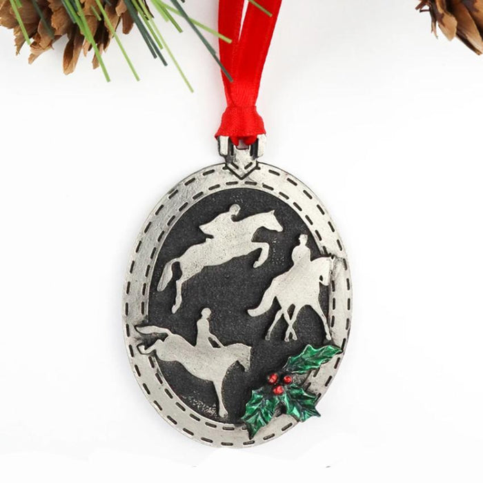 Equestrian Eventing Pewter Ornament
