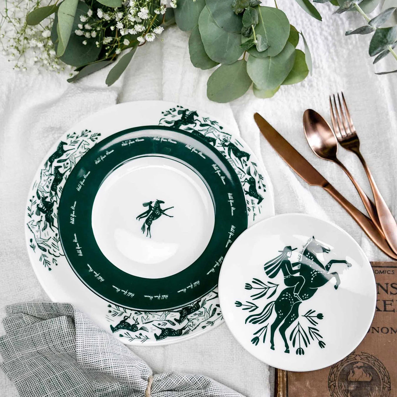 Hold Your Horse Dinnerware by Lovegrass Designs