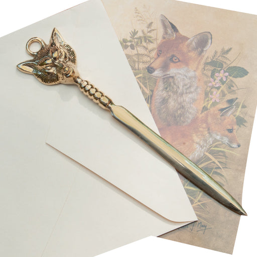 Brass Fox Letter Opener