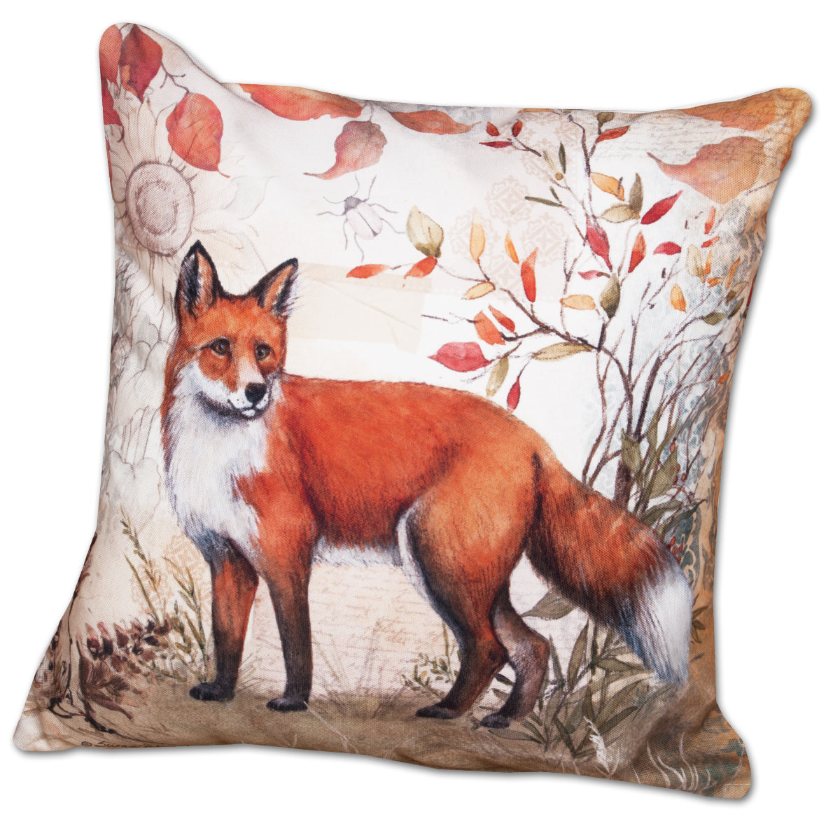 Fox Decor Fox Cushion Fox Pillow Fox Gifts Woodland Decor Housewarming Gift  Fox Throw Pillow Fox Accent Pillow Animal Cushion Home Decor 