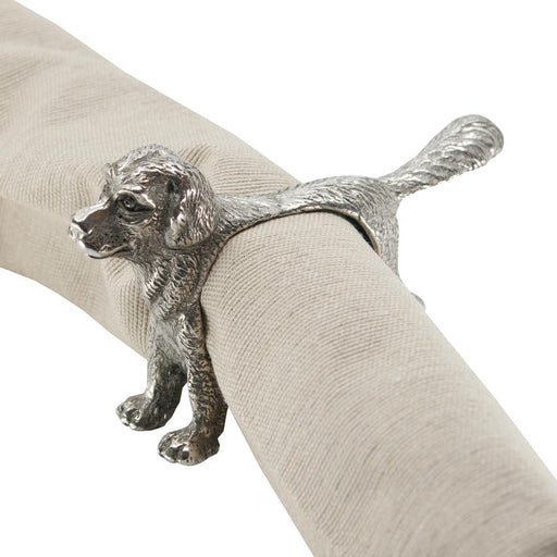 Golden Retriever Pewter Napkin Ring