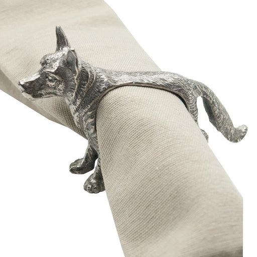 German Shepherd Pewter Napkin Ring