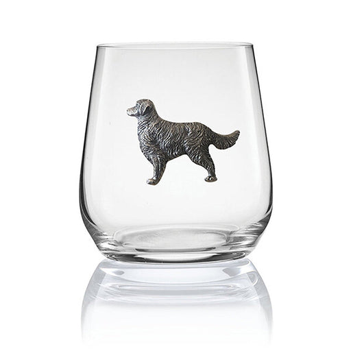 Golden Retriever Stemless Wine Glass