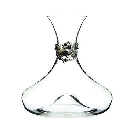 Ring of Horses Crystal Wine Decanter
