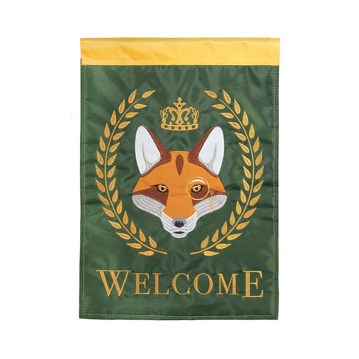 Royal Fox Welcome Garden Flag