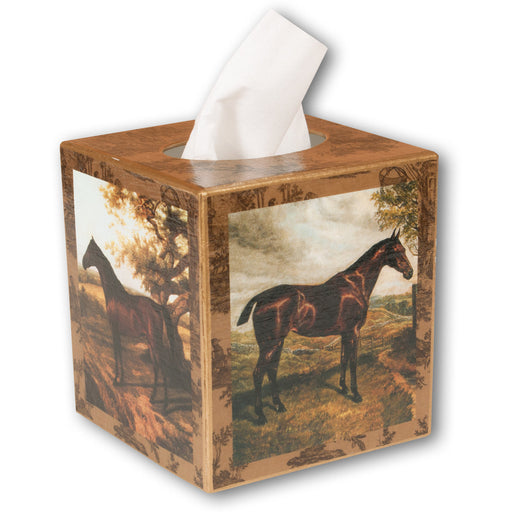Bay Hunters Equestrian Tissue Box Cover