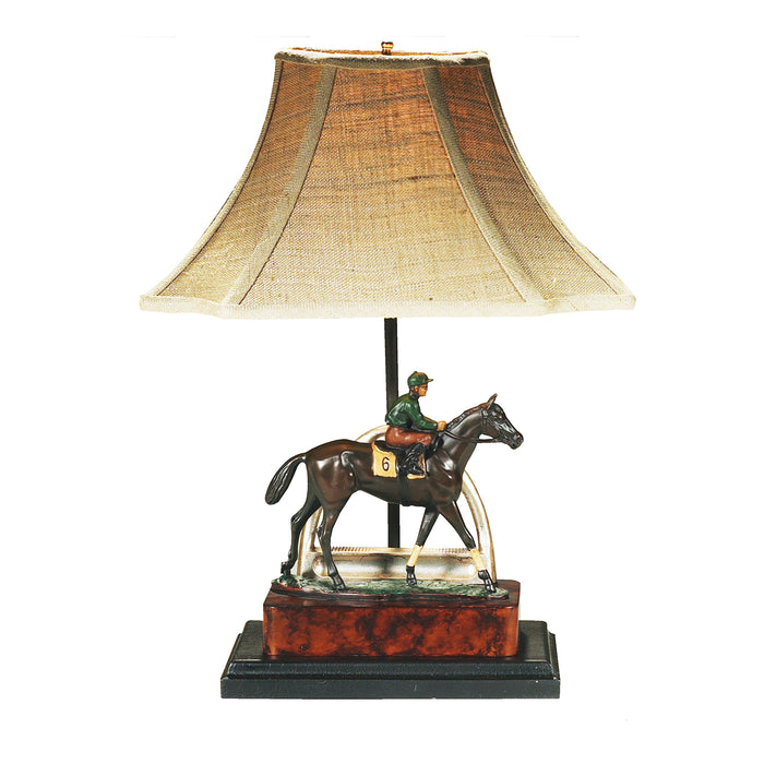 Riders Up! Horse and Jockey Desk Lamp