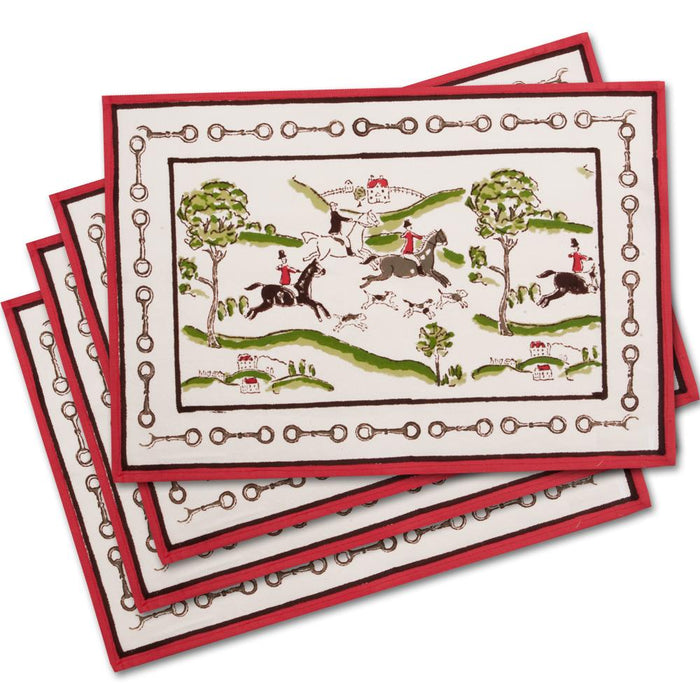 Highland Foxhunt Cotton Placemats - Set of 4