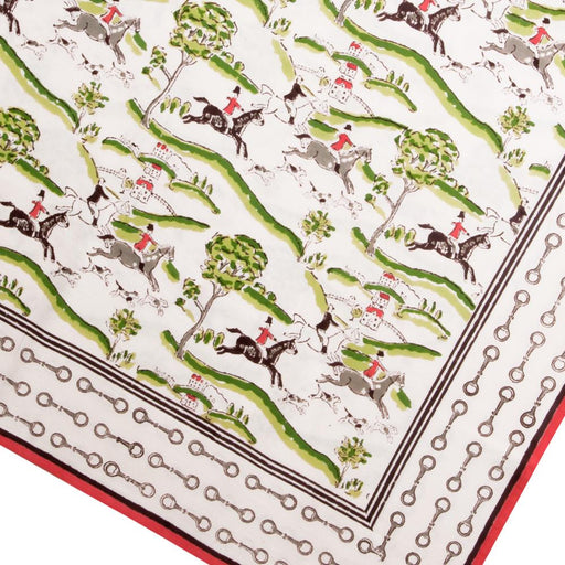 Highland Foxhunt Cotton Tablecloth - 60" x 90"