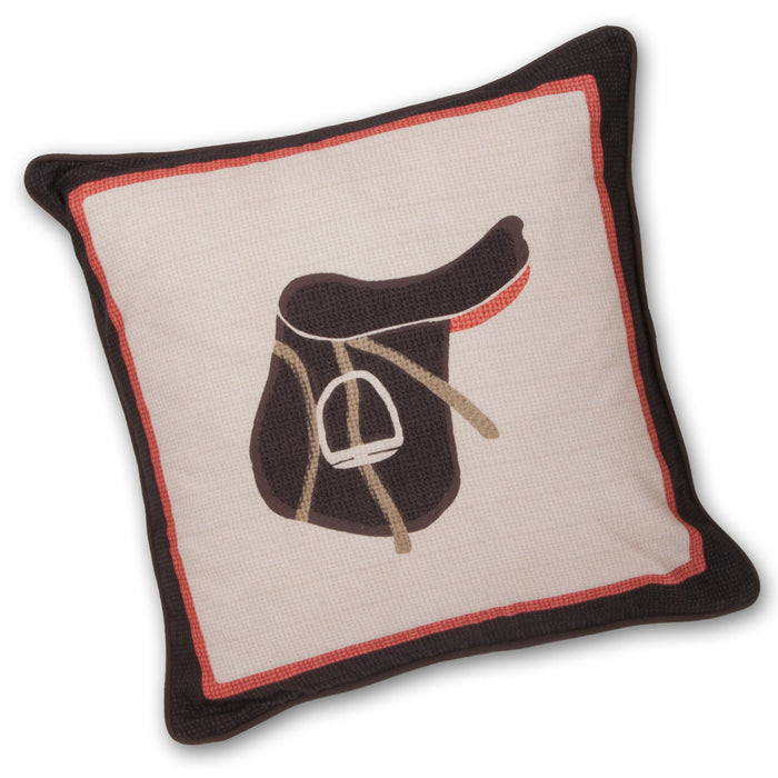 Hunt Saddle Equestrian Accent Pillow 