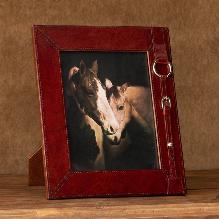 Equestrian Strap Leather Photo Frame - 8"x10" Photo